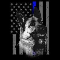 Blue Lives K9 American Thin Line Flag Long Sleeve Shirt