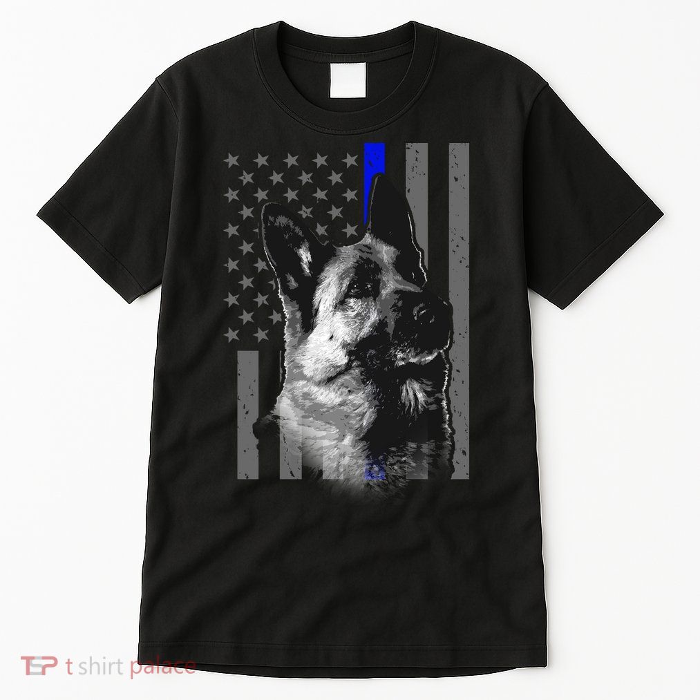 Blue Lives K9 American Thin Line Flag Tall T-Shirt