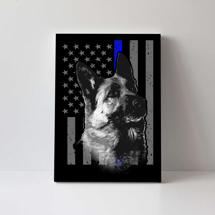 Blue Lives K9 American Thin Line Flag Canvas