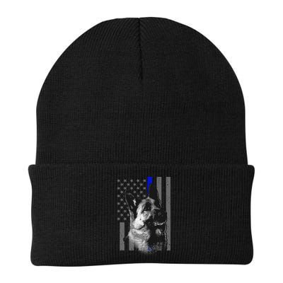 Blue Lives K9 American Thin Line Flag Beanie