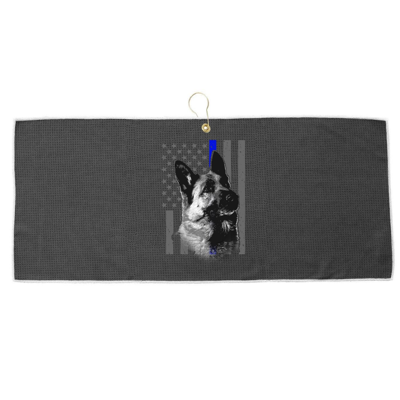 Blue Lives K9 American Thin Line Flag Large Microfiber Waffle Golf Towel