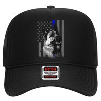 Blue Lives K9 American Thin Line Flag Trucker Hat