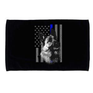 Blue Lives K9 American Thin Line Flag Microfiber Hand Towel