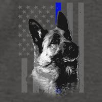 Blue Lives K9 American Thin Line Flag Vector Backpack
