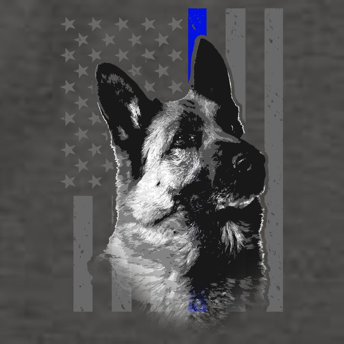 Blue Lives K9 American Thin Line Flag Vector Backpack