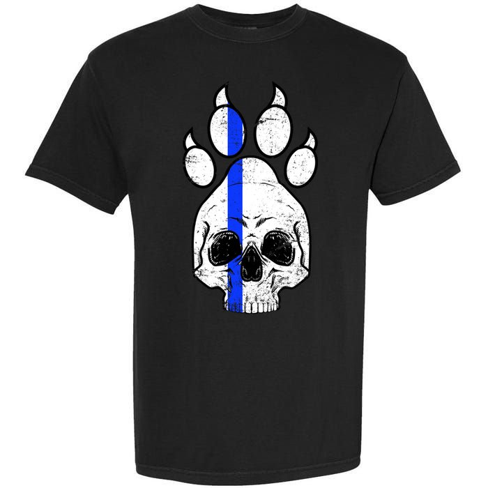 Blue Lives K9 Blue Thin Line Paw Garment-Dyed Heavyweight T-Shirt