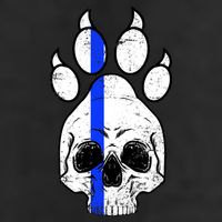 Blue Lives K9 Blue Thin Line Paw Garment-Dyed Heavyweight T-Shirt