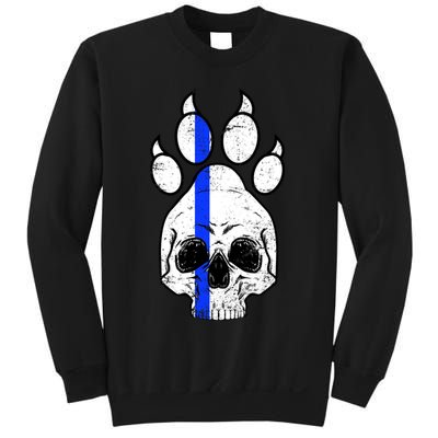 Blue Lives K9 Blue Thin Line Paw Sweatshirt