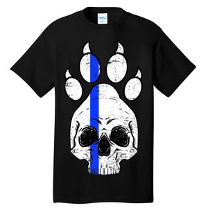 Blue Lives K9 Blue Thin Line Paw Tall T-Shirt