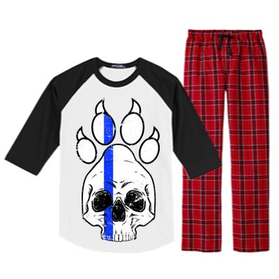 Blue Lives K9 Blue Thin Line Paw Raglan Sleeve Pajama Set