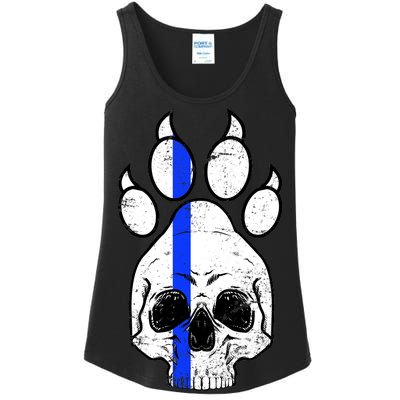 Blue Lives K9 Blue Thin Line Paw Ladies Essential Tank