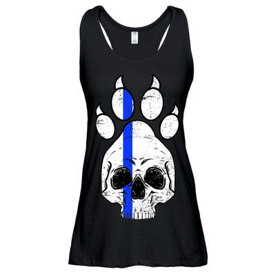 Blue Lives K9 Blue Thin Line Paw Ladies Essential Flowy Tank