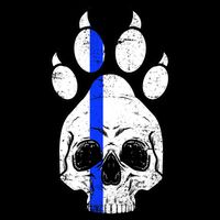 Blue Lives K9 Blue Thin Line Paw Flatbill Hat