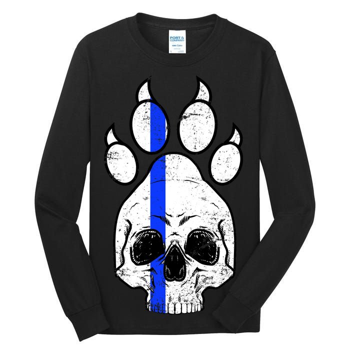 Blue Lives K9 Blue Thin Line Paw Tall Long Sleeve T-Shirt