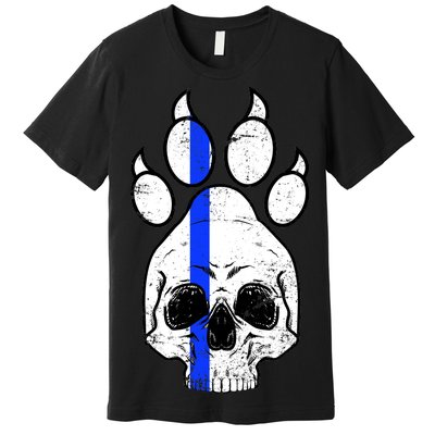 Blue Lives K9 Blue Thin Line Paw Premium T-Shirt