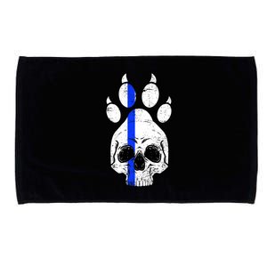 Blue Lives K9 Blue Thin Line Paw Microfiber Hand Towel