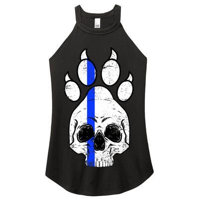 Blue Lives K9 Blue Thin Line Paw Women's Perfect Tri Rocker Tank