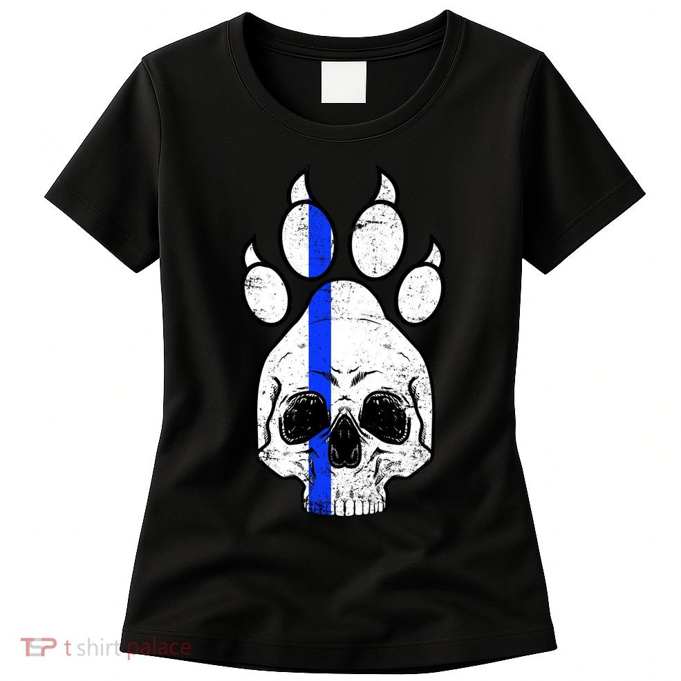 Blue Lives K9 Blue Thin Line Paw Women's T-Shirt