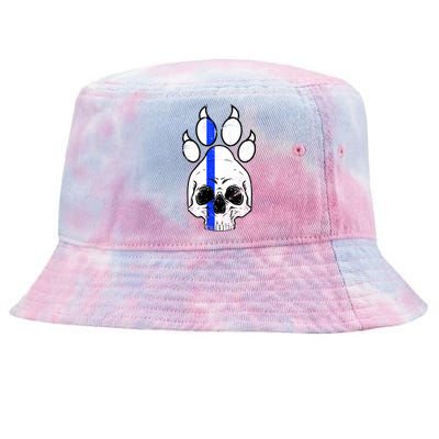 Blue Lives K9 Blue Thin Line Paw Tie-Dyed Bucket Hat