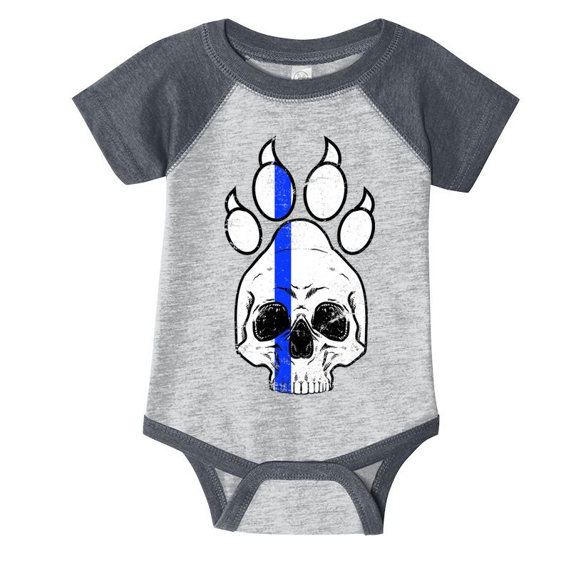 Blue Lives K9 Blue Thin Line Paw Infant Baby Jersey Bodysuit