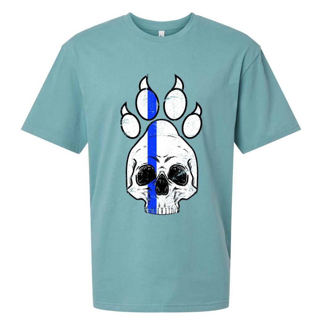 Blue Lives K9 Blue Thin Line Paw Sueded Cloud Jersey T-Shirt