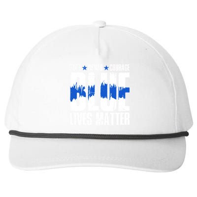 Blue Lives Matter Snapback Five-Panel Rope Hat