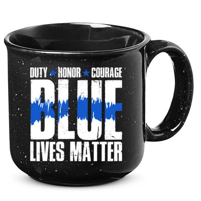 Blue Lives Matter 15oz Campfire Ceramic Mug