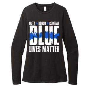 Blue Lives Matter Womens CVC Long Sleeve Shirt