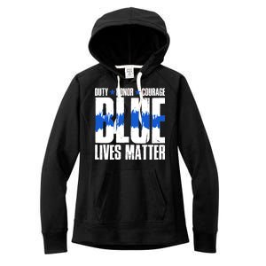 Blue Lives Matter Women's Fleece Hoodie