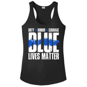 Blue Lives Matter Ladies PosiCharge Competitor Racerback Tank