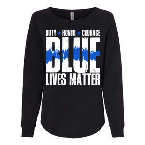 Blue Lives Matter Womens California Wash Sweatshirt