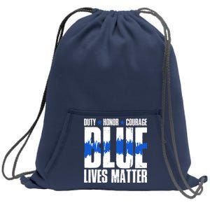 Blue Lives Matter Sweatshirt Cinch Pack Bag