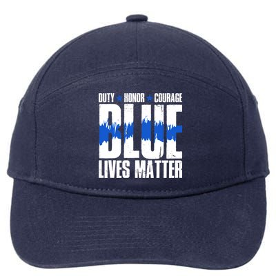 Blue Lives Matter 7-Panel Snapback Hat