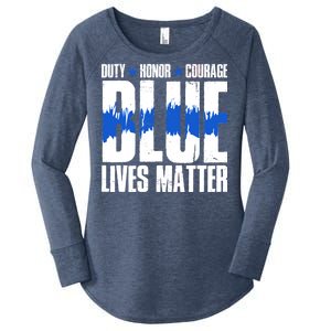 Blue Lives Matter Women's Perfect Tri Tunic Long Sleeve Shirt