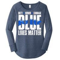 Blue Lives Matter Women's Perfect Tri Tunic Long Sleeve Shirt