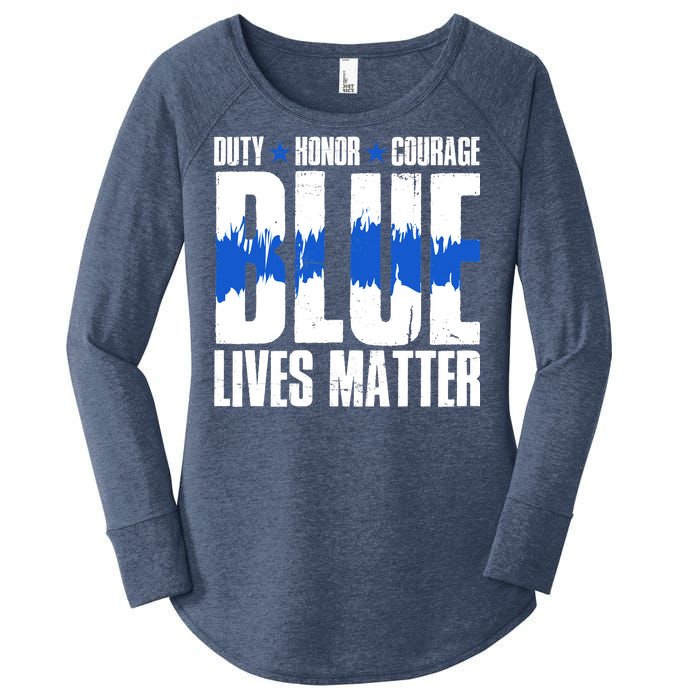 Blue Lives Matter Women's Perfect Tri Tunic Long Sleeve Shirt