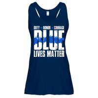 Blue Lives Matter Ladies Essential Flowy Tank