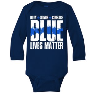 Blue Lives Matter Baby Long Sleeve Bodysuit