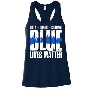 Blue Lives Matter Women's Racerback Tank