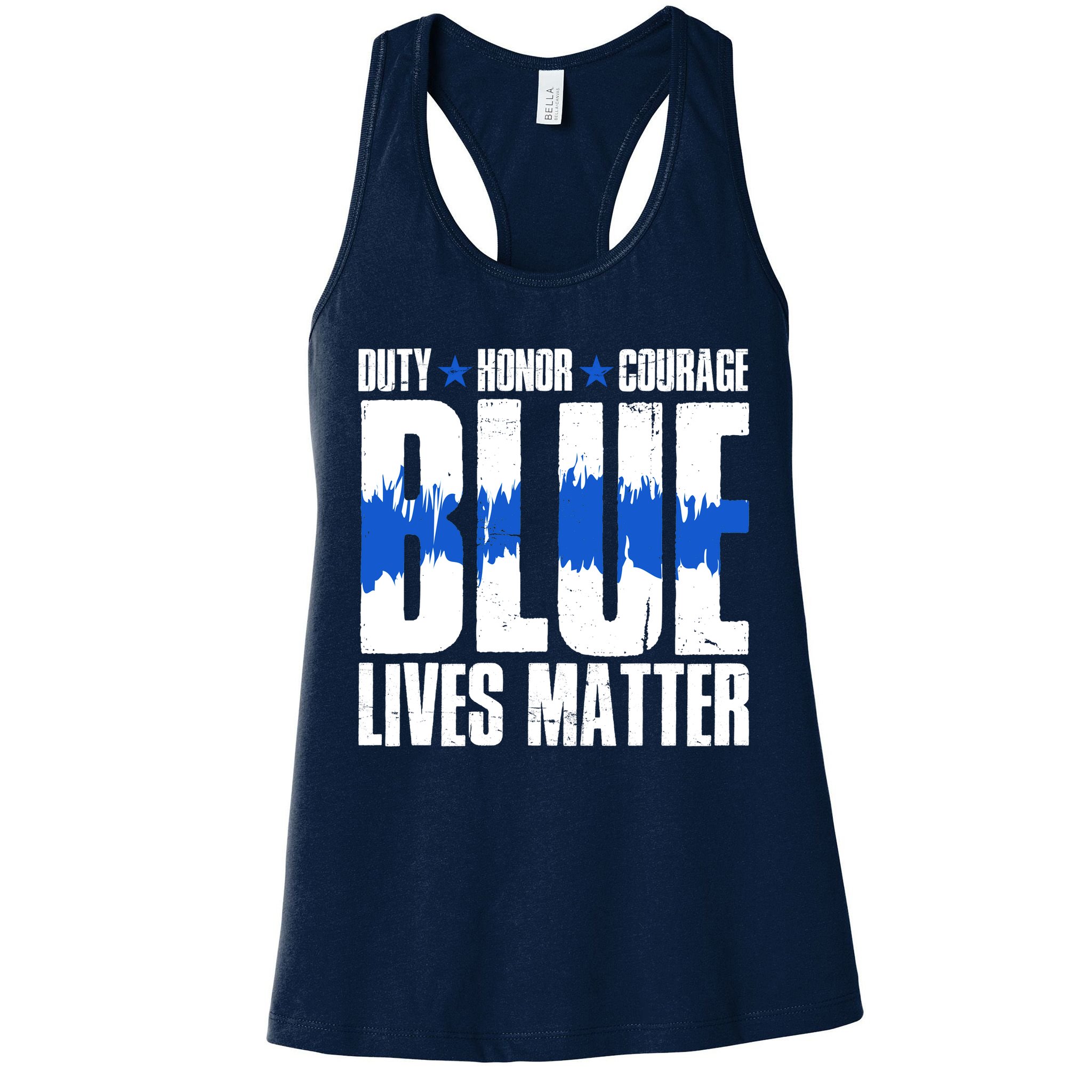 Blue Lives Matter Womens Tank Top