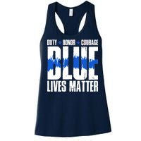 Blue Lives Matter Women's Racerback Tank