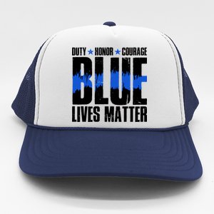 Blue Lives Matter Trucker Hat