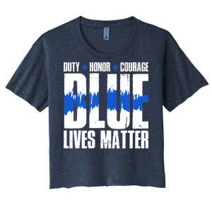 Blue Lives Matter Women's Crop Top Tee