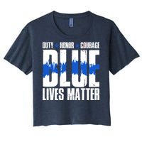 Blue Lives Matter Women's Crop Top Tee