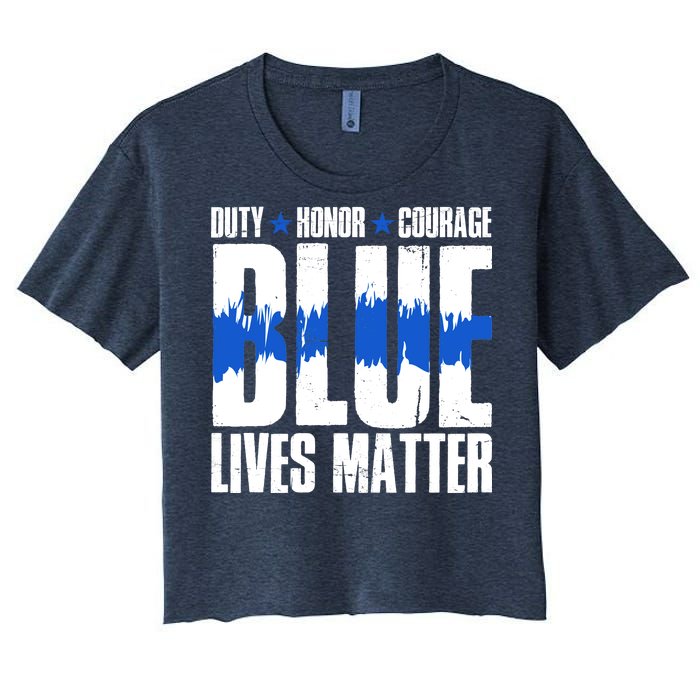 Blue Lives Matter Women's Crop Top Tee