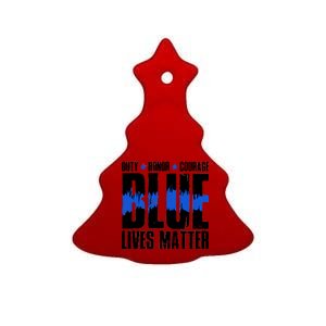 Blue Lives Matter Ceramic Tree Ornament