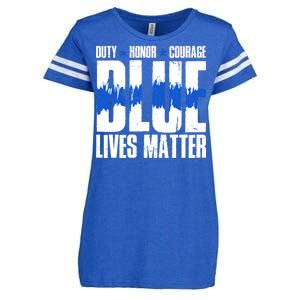 Blue Lives Matter Enza Ladies Jersey Football T-Shirt