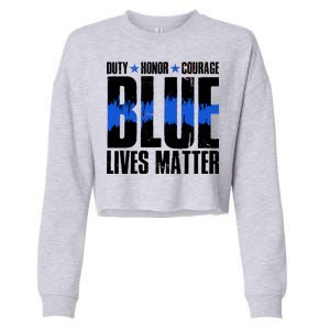 Blue Lives Matter Cropped Pullover Crew