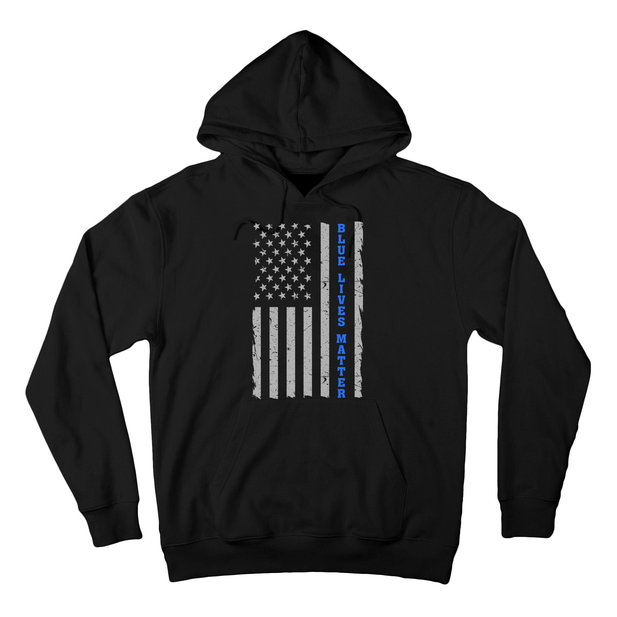 Blue Lives Matter Vintage Flag Tall Hoodie