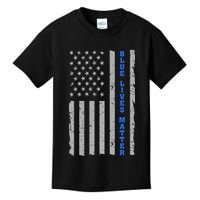 Blue Lives Matter Vintage Flag Kids T-Shirt